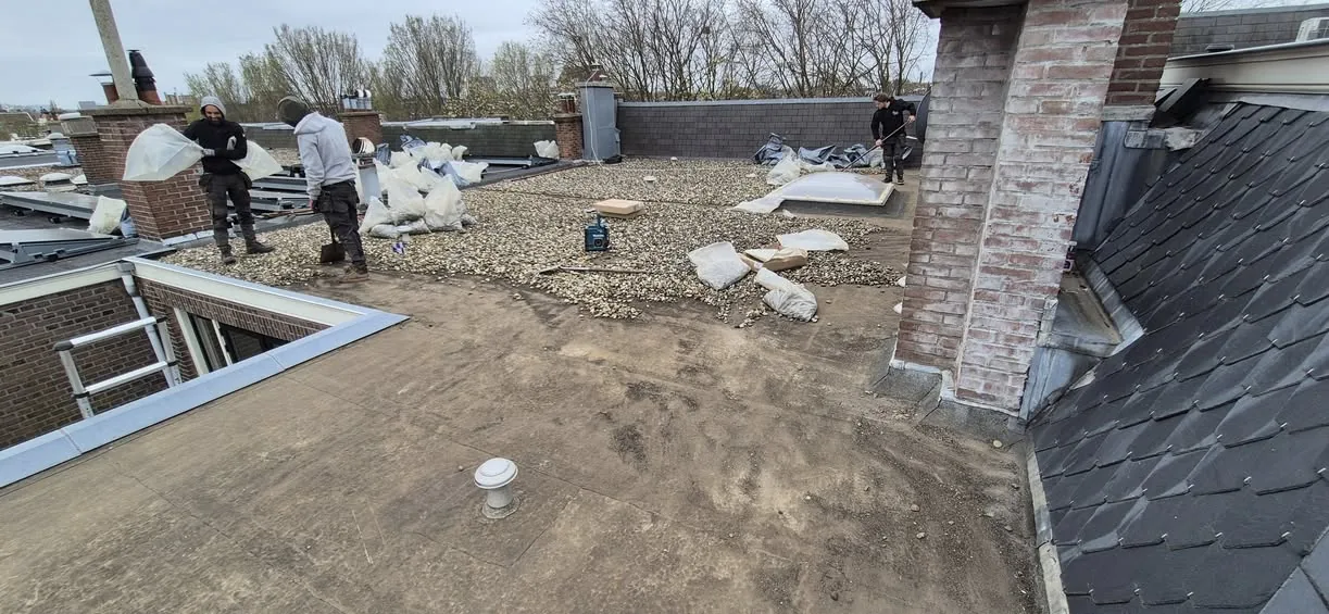 Plat dak herenhuis Statenlaan Den Haag — geïsoleerd + dubbellaags k24 foto 1