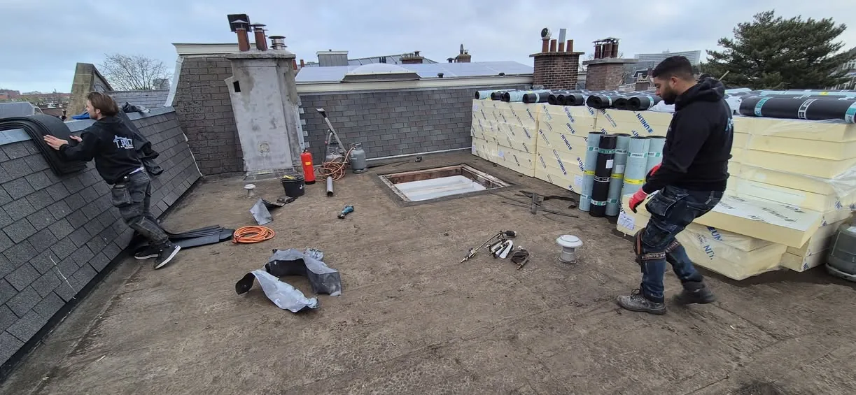 Plat dak herenhuis Statenlaan Den Haag — geïsoleerd + dubbellaags k24 foto 3